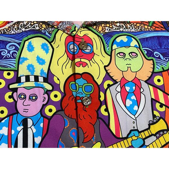 Hawalili Hippie Hawaiian Shirt Men’s Size Large Short Sleeve Button-Up Aloha - Picture 10 of 11